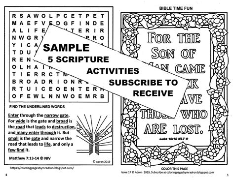 coloring pages  kids   adron  bible fun activities printable