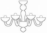 Chandelier Coloring Pages sketch template