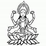 Laxmi Ji Diwali Hindu Hinduism Clipground sketch template