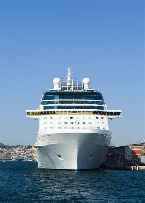 cruise ship front view stock image image  tropical