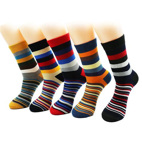 men s color stripes socks the latest design popular men s socks 5 pairs