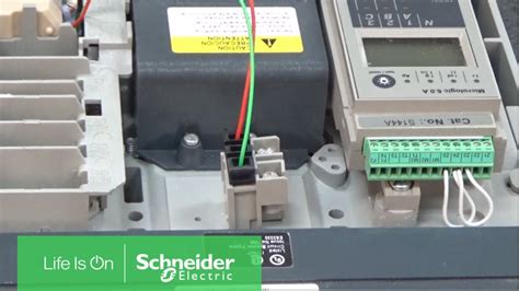 shunt trip breaker wiring diagram schneider