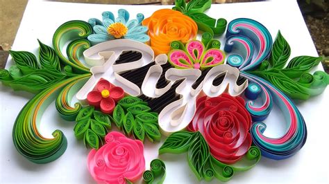 quilling typography tutorial    paper quilling names paper