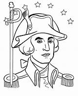 Washington George Coloring Pages War Revolutionary Drawing Kids General During Color Getdrawings sketch template