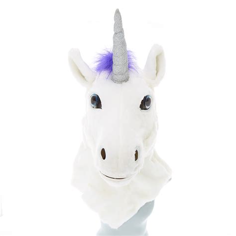 unicorn head mask white claires