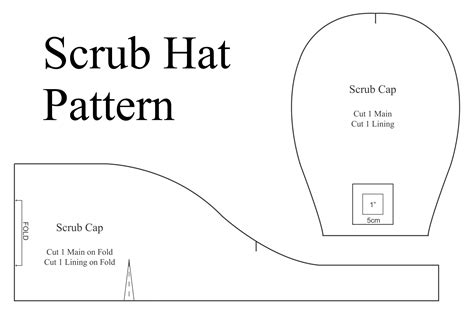 printable surgical scrub hat pattern   printable templates