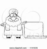 Cartoon Muslim Sikh Chubby Sign Man Clipart Cory Thoman Outlined Coloring Vector 2021 sketch template