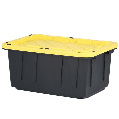 gallon storage tote container stackable lockable organize garage