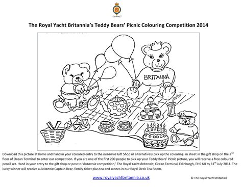 teddy bear picnic coloring pages kid creative