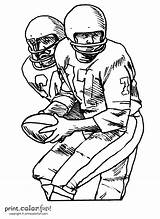 Football Players Coloring Pages Print Printable Player Color Team Tomlinson Background Printcolorfun sketch template