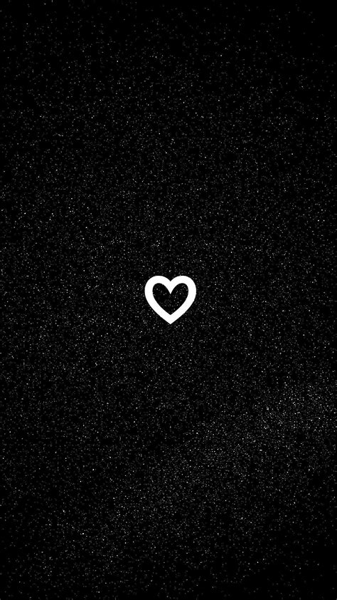 Heart Emoji Iphone Black Love Wallpaper • Mynicewall