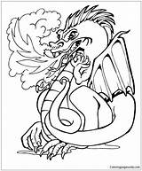 Dragon Fire Pages Coloring Kids Color sketch template