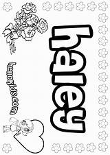 Haley Coloring Pages Name Color First Hellokids Names Print Coloringhome sketch template