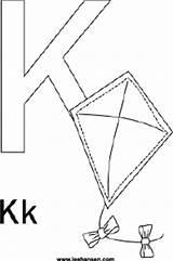 Kite Coloring Letter Printable Pages Alphabet Worksheets Adobe Sheet Pdf sketch template