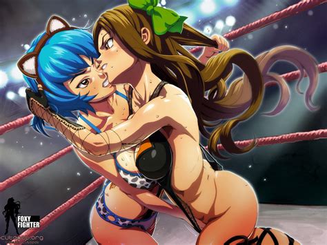 yuri anime hot catfights and sex hentai hard cartoon porn