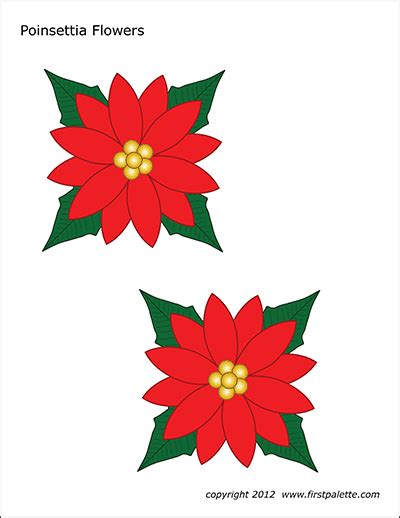 poinsettia pattern  printable templates coloring pages