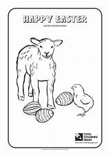 Coloring Lamb Easter Pages Cool Kids sketch template