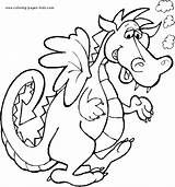 Coloring Dragon Pages Medieval Kids Popular sketch template