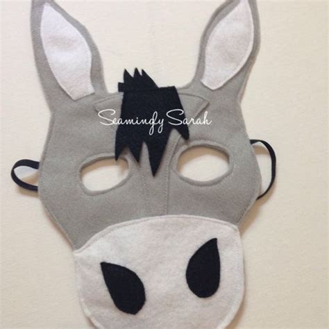 kids felt donkey mask handmade kids childs  seaminglysarah masks