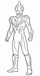 Ultraman Mewarnai Ginga sketch template