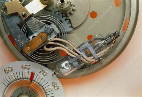 thermostat  mercury switch stock image  science photo library