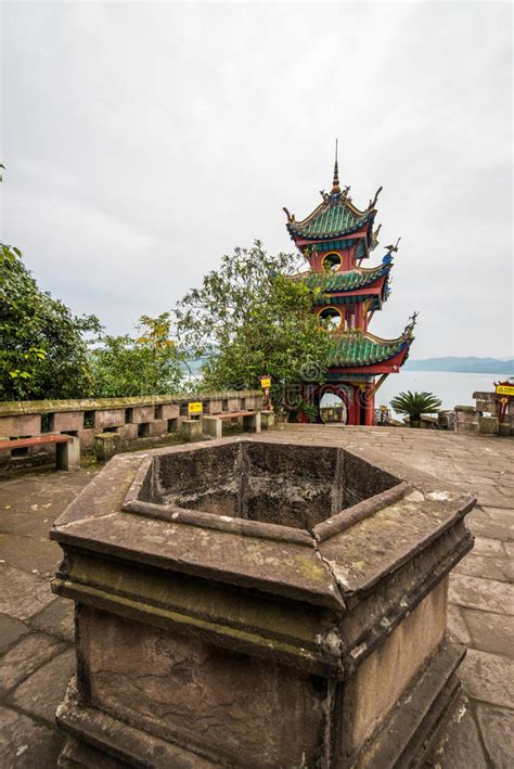 shibao pagoda shibaozhai stockaded village scenic spot stock image