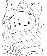 Coloring Small Pages Box Cute Kids Dog Coloriage Animal Puppy Chien Imprimer Gratuit Un Present Colorier Puppies Chiot Popular Library sketch template