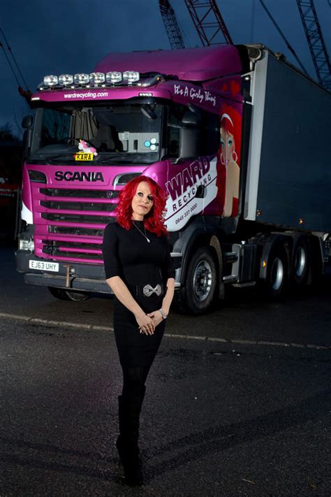 meet britain s sexiest trucker flame haired beauty named trucker of