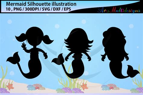 mermaid silhouette svg water silhouette beauty girl silhouette