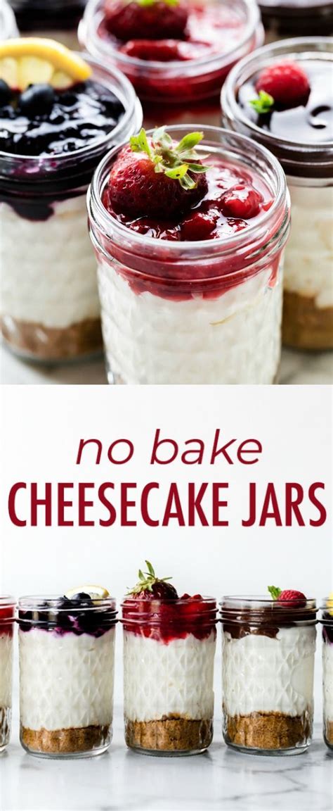 no bake cheesecake jars with images mason jar desserts