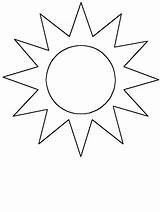 Coloring Sun Pages Shapes Simple Popular sketch template