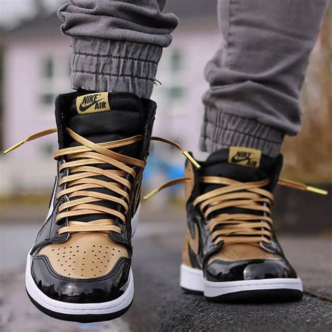 luxury gold leather shoe laces  loop king