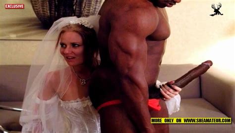 Redhead Slutty Bride With Black Guys