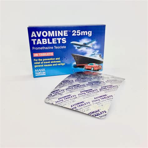avomine travel sickness tablets vertigo motion promethazine mg