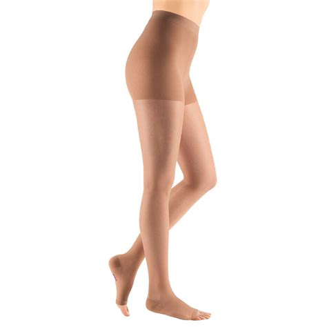 Mediven Sheer And Soft Womens Pantyhose 15 20 Mmhg Open Toe Pantyhose