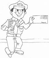 Coloring Pages Mail Carrier Mailman Clipart Colorear Cartero Para Popular Community Library 為孩子的色頁 sketch template