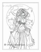 Coloring Pages Gypsy Dancer Belly Printable Fantasy Molly Bohemian Getcolorings Getdrawings Colorings sketch template
