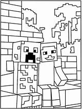 Minecraft Coloring Pages Everfreecoloring sketch template