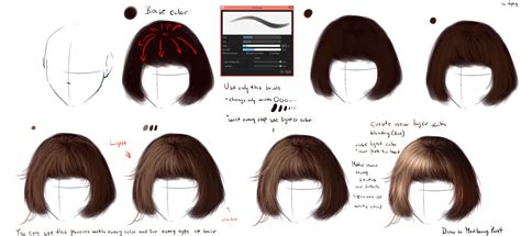 easy realistic hair tutorial  ryky  deviantart