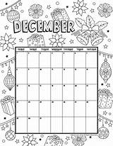 Calendar Coloring Printable Dec December Kids Woojr 2021 Print sketch template