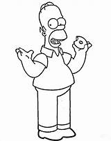 Homer Simpson Coloring Pages Simpsons Colouring Kids Bread Eat Color Maggie Print Printable Coloriage Clipart Library Colorier Getcolorings Getdrawings Cartoon sketch template