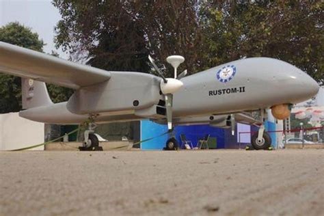 india drdos combat drone rustom  takes   flight