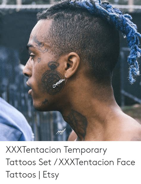 xxxtentacion temporary tattoos set xxxtentacion face