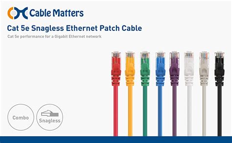 amazoncom cable matters  color combo snagless cate ethernet cable cate cable cat