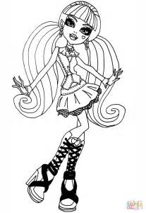 cool draculaura coloring page  printable coloring pages