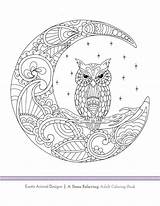 Coloring Pages Owl Mandala Adult Coloriage Colouring Moon Printable Book Adults Exotic Color Animal Sheets Books Page01 Dibujo Source Imprimer sketch template