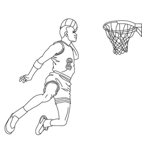 print  interesting basketball coloring pages