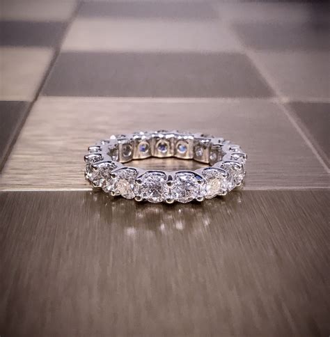 Custom Eternity Band Set In 18k White Gold Sometimes You Want More