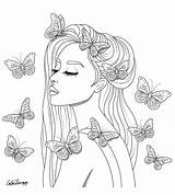 Coloring Pages Tumblr People Colouring Color Adult Mandala Fairy Printable Choose Board sketch template