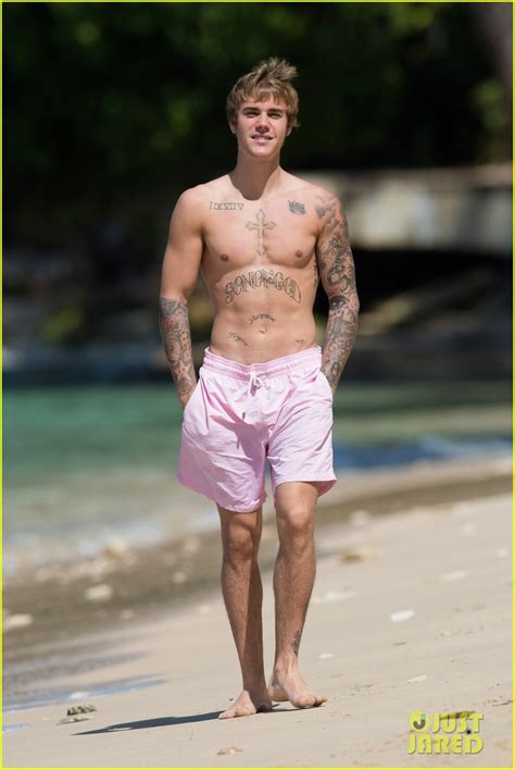 justin bieber s body is ripped in new shirtless beach